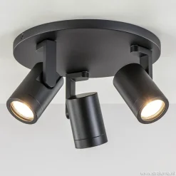 Plafondspot Halo 3L rond zwart