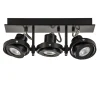 Plafondspot 3L op balk zwart gu10 incl.