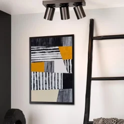 Plafondspot 3-lichts balk gunmetal gu10