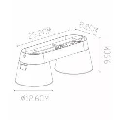 Plafondspot 2-lichts mat zwart exclusief GU10-ES111