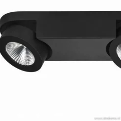 Plafondspot Montreal 2L balk zwart 3000