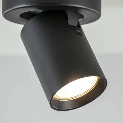 Plafondspot Oliver enkel tube zwart gu10
