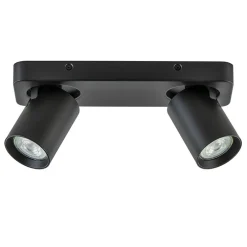 Plafondspot Oliver 2L zwart balk+tubes