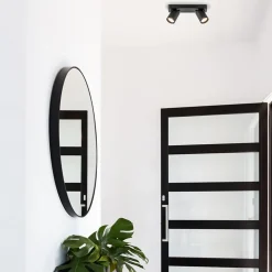 Plafondspot Oliver 2L zwart balk+tubes