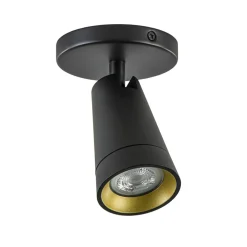 Plafondspot Petunia enkel zwart/goud