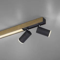 Plafondspot Pure Lines antraciet/hout cct