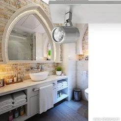 Plafondspot Rain 2L balk nikkel IP44