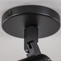 Plafondspot Rain 1L rond zwart gu10 IP44