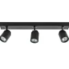 Plafondspot Razza 3L balk zwart gu10