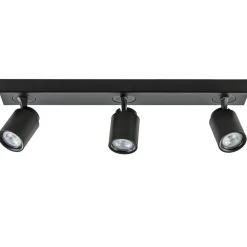 Plafondspot Razza 3L balk zwart gu10