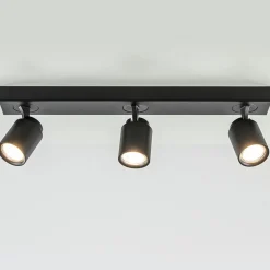 Plafondspot Razza 3L balk zwart gu10