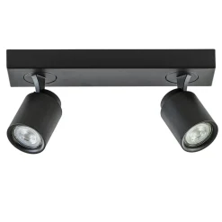 Plafondspot Razza 2L balk zwart gu10