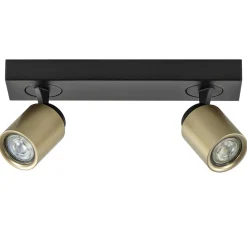 Plafondspot Razza 2L zwart/goud