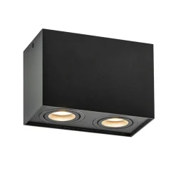 Plafondspot Rebel box 2l zwart gu10