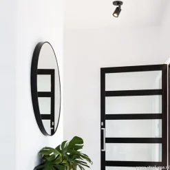 Plafondspot rond enkel zwart ex.gu10