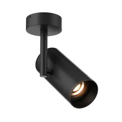 Plafondspot tube zwart verstelbaaar