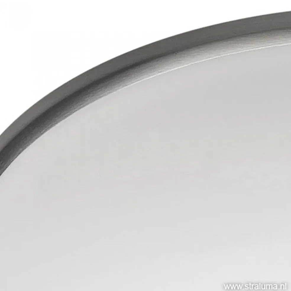 Plafonnière Art nikkel/wit 30cm
