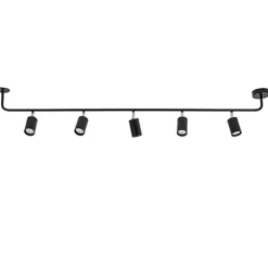 Rail zwart 5-lichts 160cm gu10