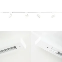 Railsysteem set wit inclusief 4 spots tube