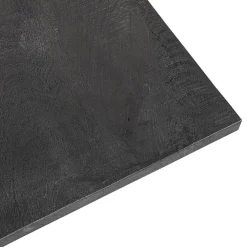 Rechthoekige eettafel zwart mangohout met kruispoot 220 cm