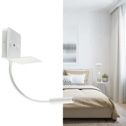 Rechthoekige wandlamp inclusief LED en USB