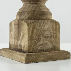 Robuuste lampvoet Cadore massief hout met brons