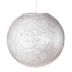 Romantische hanglamp bol creme schelp