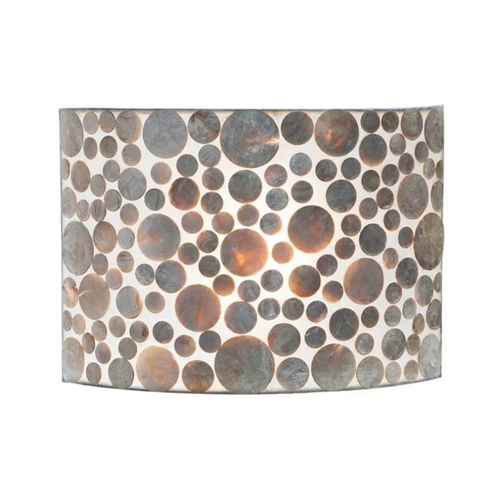Romantische Schelpen wandlamp coin beige