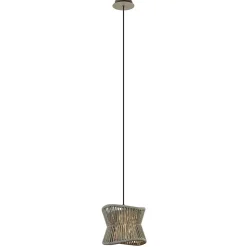 Ronde buiten hanglamp donker beige IP44