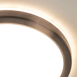 Ronde LED plafondlamp zwart met 3 licht opties IP44