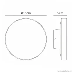 Ronde LED wandlamp tuin antraciet