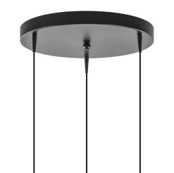 Ronde 3-Lichts LED hanglamp met gold fading glas