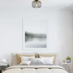 Ronde plafondlamp draad zwart met goud