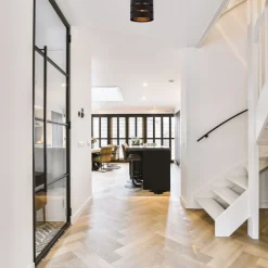 Ronde plafondlamp zwart metaal met goud