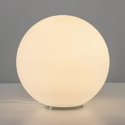 Ronde tafellamp opaal glas 30 cm