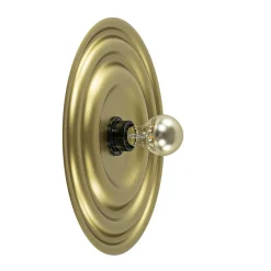 Ronde wand/plafondlamp gouden schaal