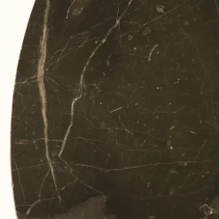 Salontafel Alfio set van 2 bruin marmer met zwart