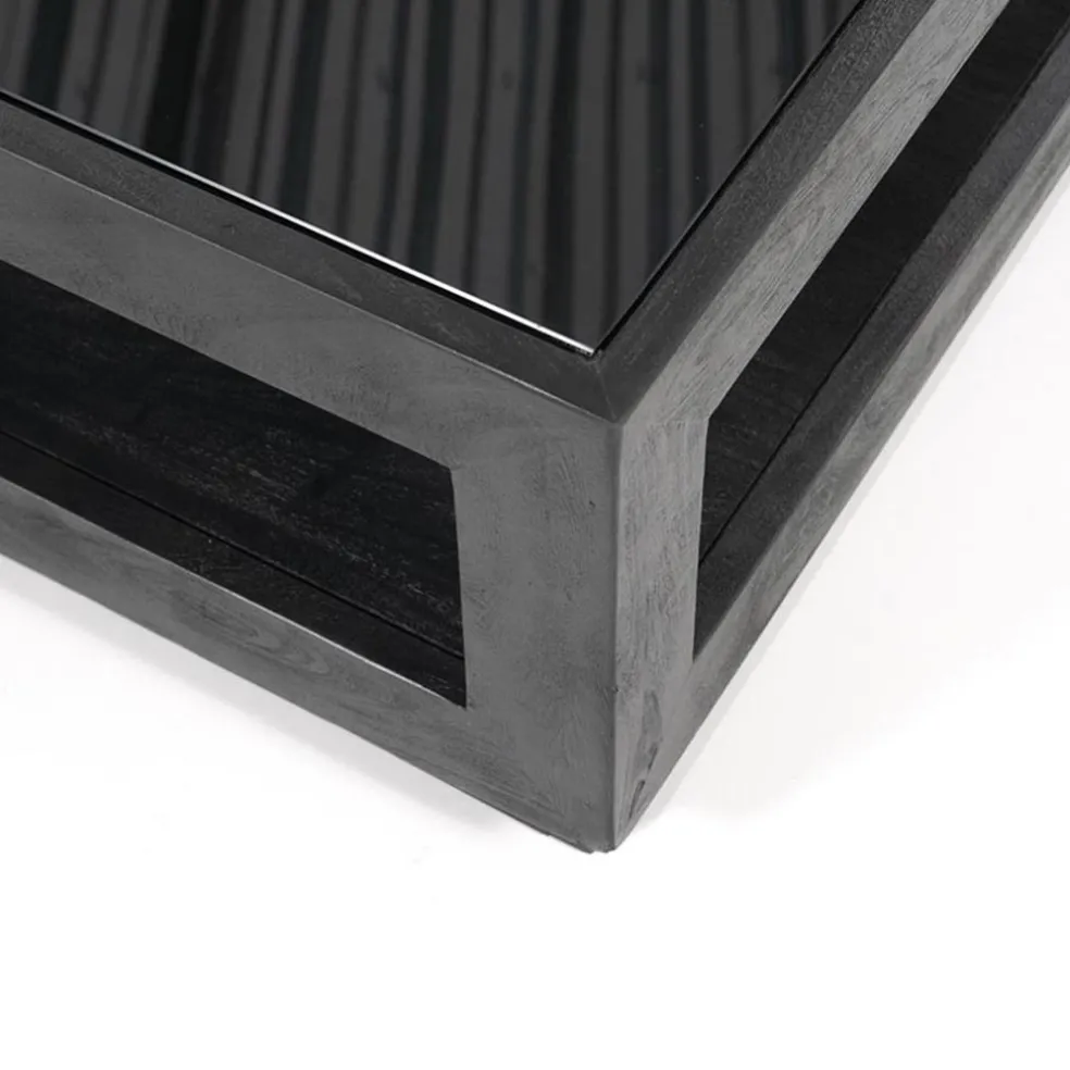 Salontafel Liam 95x95x35 cm -zwart