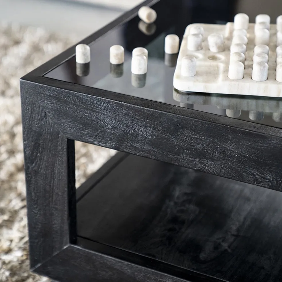 Salontafel Liam 95x95x35 cm -zwart