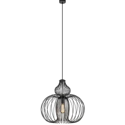 Scandinavische draad hanglamp mat zwart