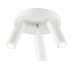 Scandinavische 3-lichts plafondspot mat wit/goud