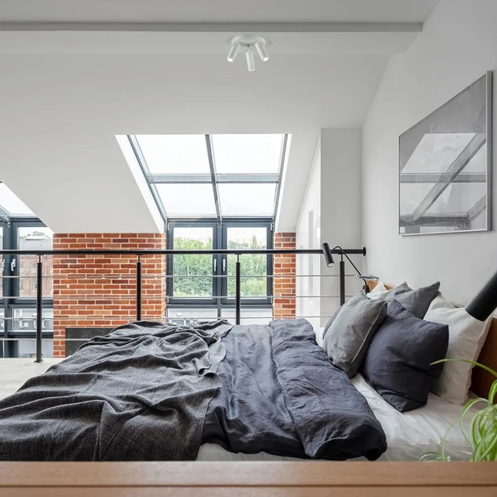 Scandinavische 3-lichts plafondspot mat wit/goud