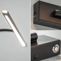 Schilderijlamp zwart 45cm met dimmer