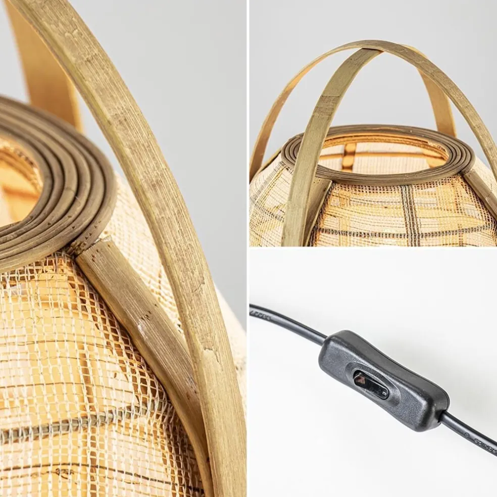 Sfeervolle tafellamp Jacinto naturel Light and Living