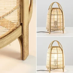 Sfeervolle tafellamp Jacinto naturel Light and Living