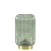 Sfeervolle tafellamp Lipa grijs groen op baterijen Light & Living