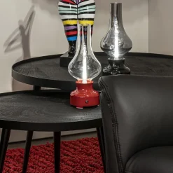 Sfeervolle tafellamp op batterij zwart dimbaar