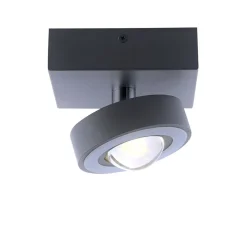 Smart plafondlamp met lens antraciet