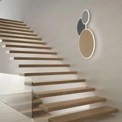 Smart wand/plafondlamp ringen goud/grijs dimbaar