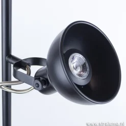 Staande 2-L spot zwart industrieel incl.gu10